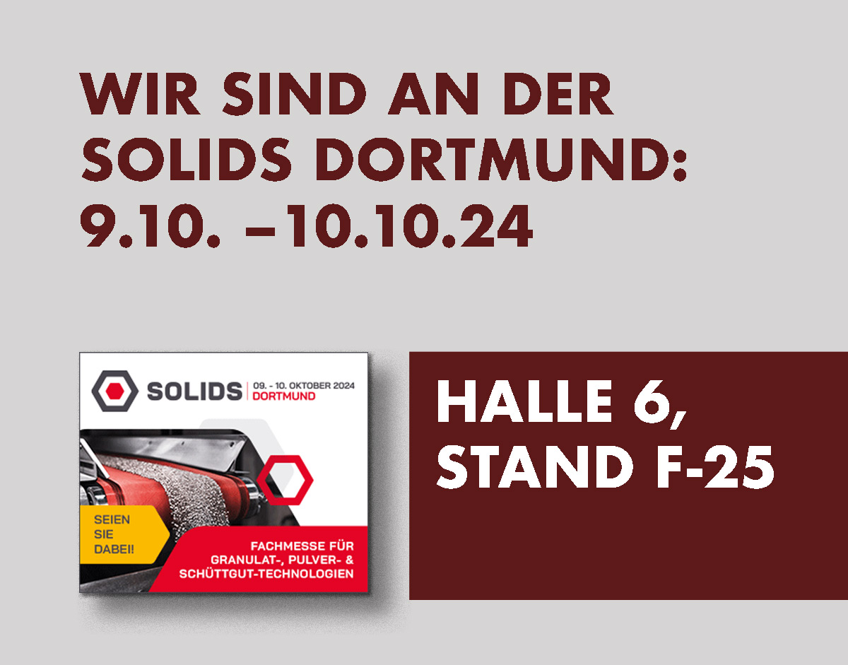 Wir sind an der Solids Dortmung: 9.10-10.10.24